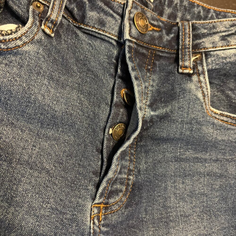 STS Blue Cameron Ultra High Waist Button Fly Straight Leg Jeans Distressed Sz 27 - Picture 6 of 10